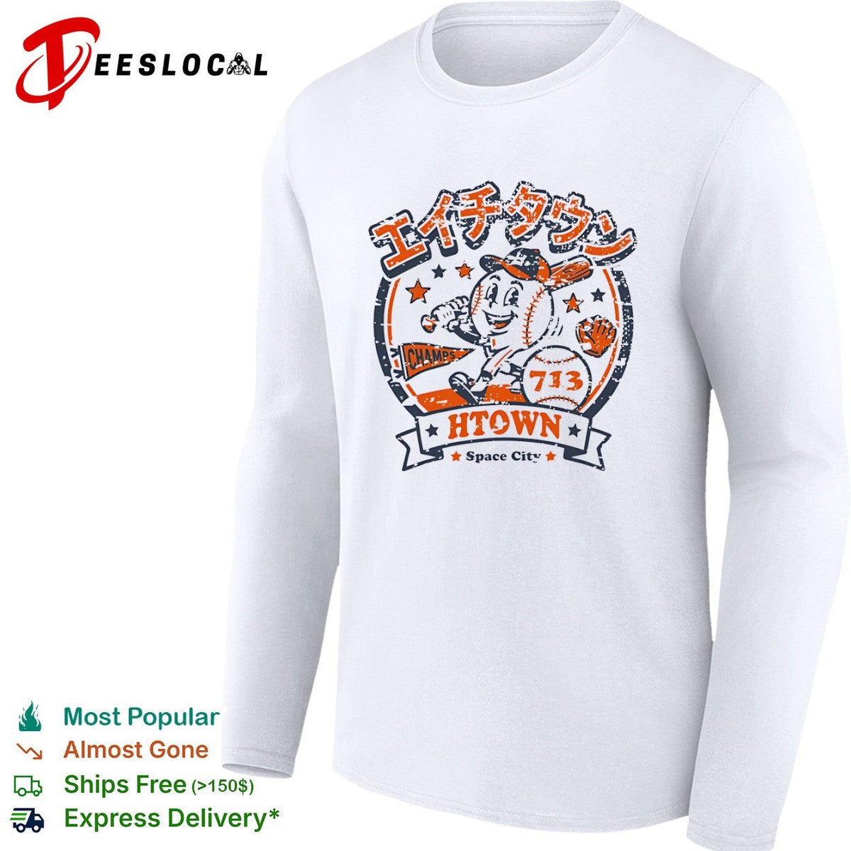 Htown Space City 713 Champs Houston Baseball shirt Unisex
