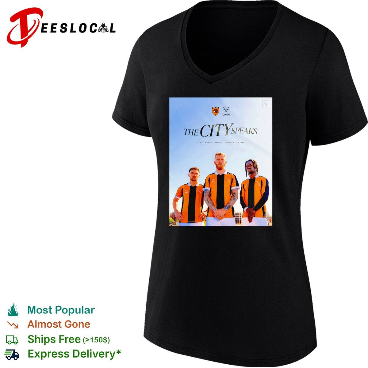Hull City the city speaks soccer players shirt Unisex