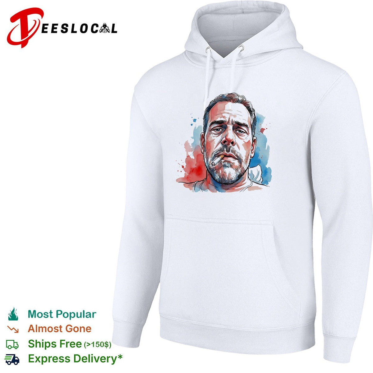 Hunter Biden Watercolor Portrait Politicalshirt Unisex