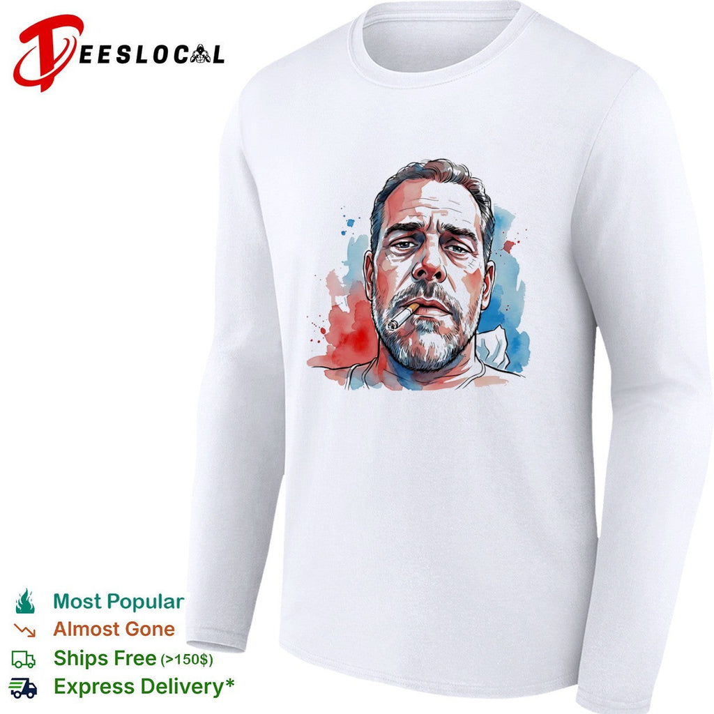 Hunter Biden Watercolor Portrait Politicalshirt Unisex