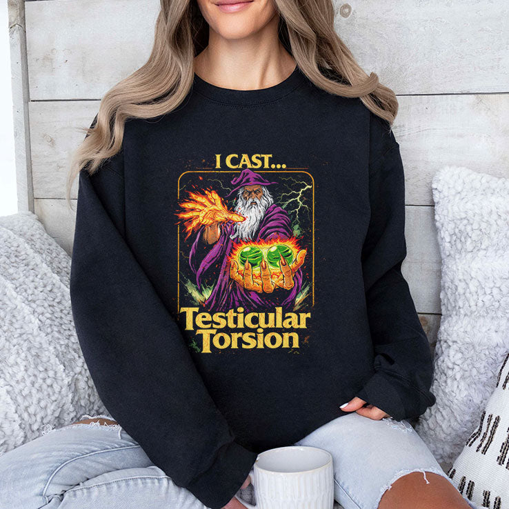 I Cast Testicular Torsion Funny Wizard Meme T Shirt Unisex