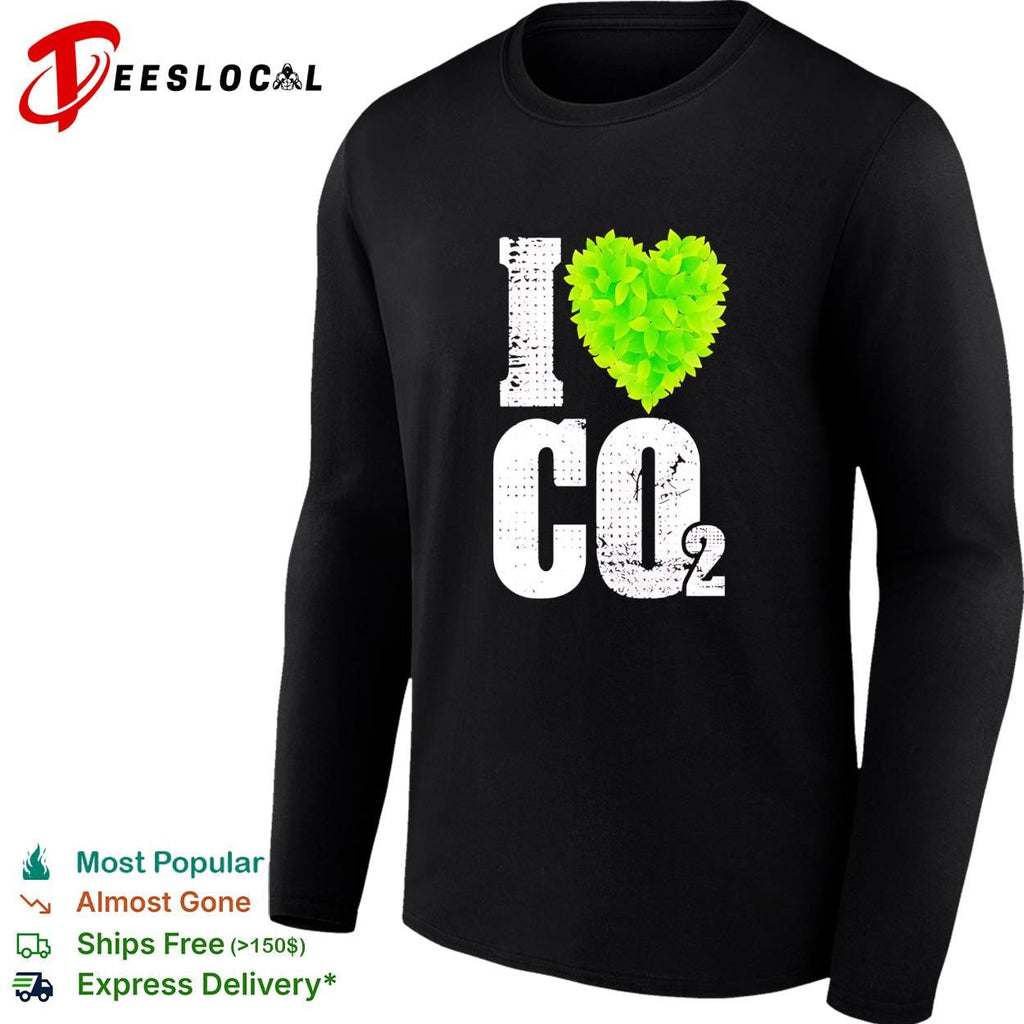 I Heart CO2 green heart by leaf shirt Unisex