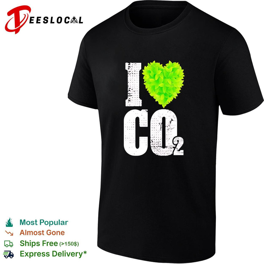 I Heart CO2 green heart by leaf shirt Unisex
