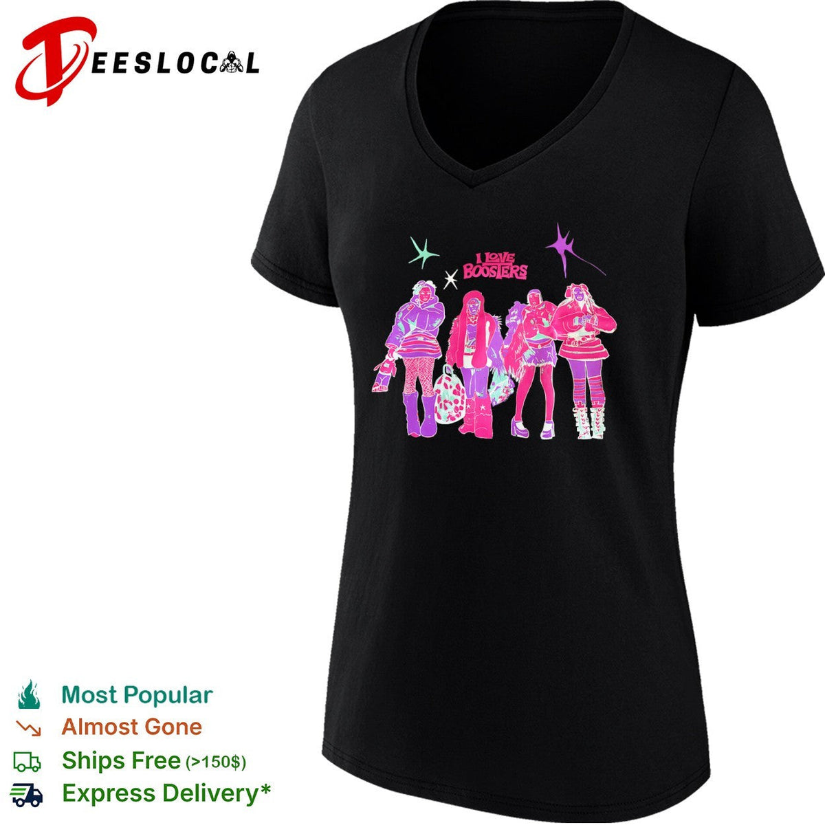 I Love Boosters graphic shirt Unisex