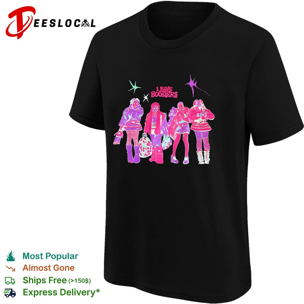 I Love Boosters graphic shirt Unisex