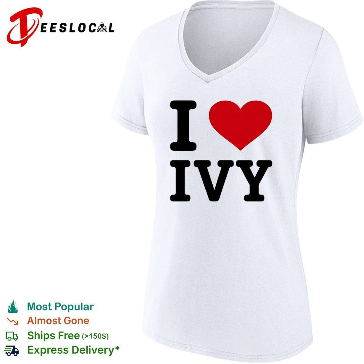I Love Ivy Name Heart shirt Unisex