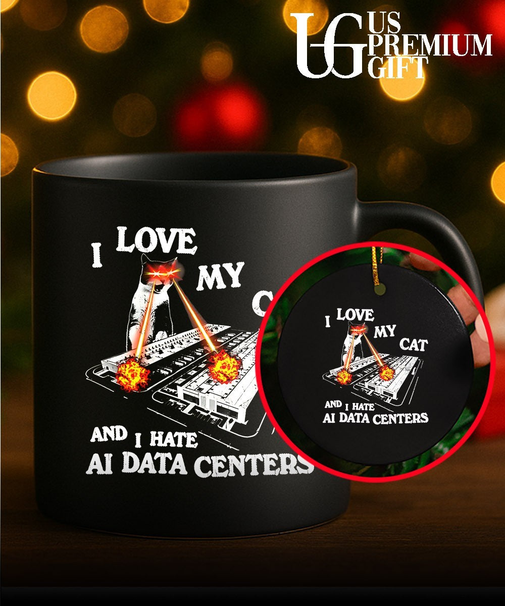 I Love My Cat Hate Data Centers shirt Unisex
