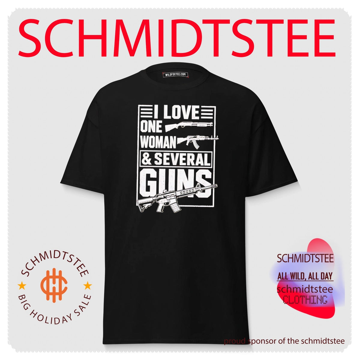I Love One Woman & Several Guns 2nd Amendment Graphic shirt Unisex