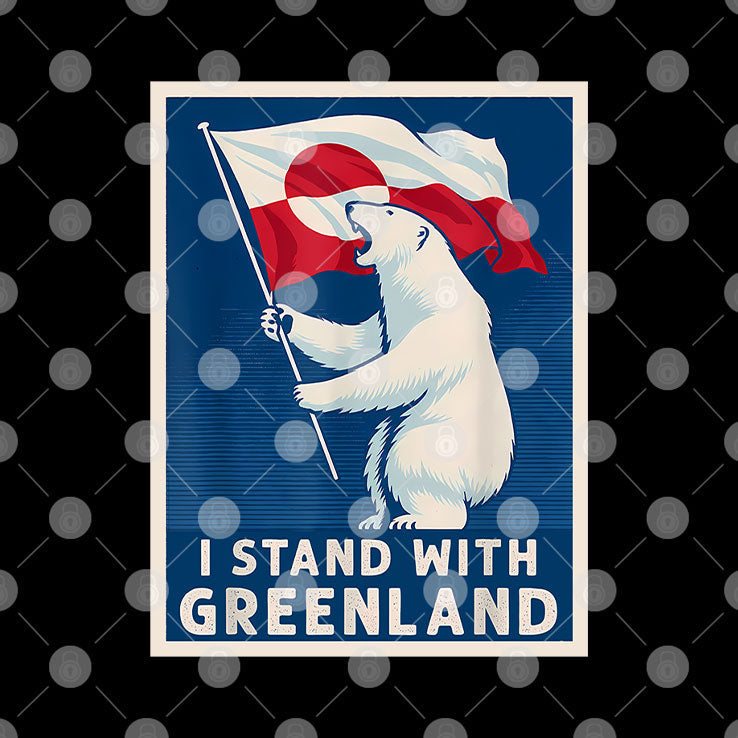 I Stand With Greenland Flag Bear T Shirt Unisex