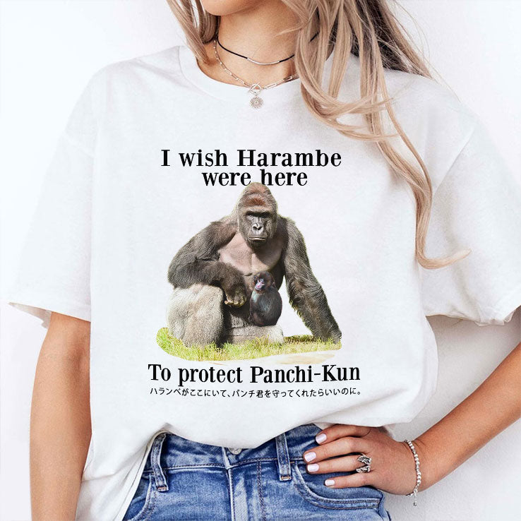 I Wish Harambe Were Here To Protect Panchi-Kun Shirt Unisex