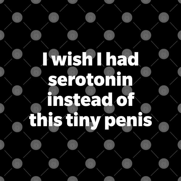 I Wish I Had Serotonin Instead Of This Tiny Penis Shirt Unisex