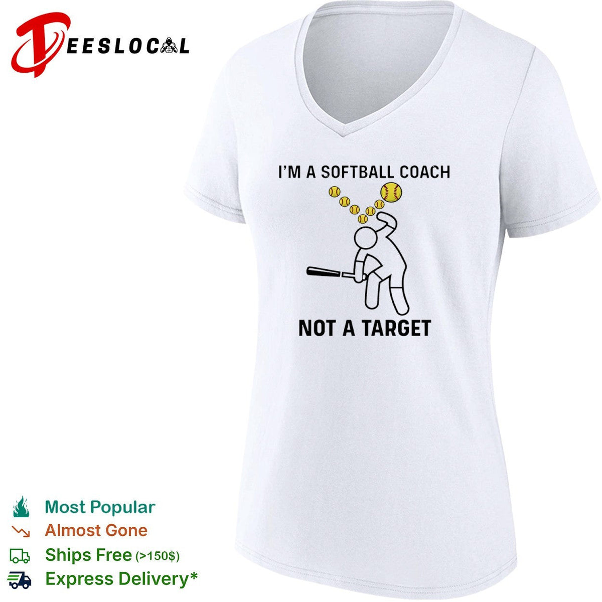 I am a Softball Coach not a Target baseball shirt Unisex