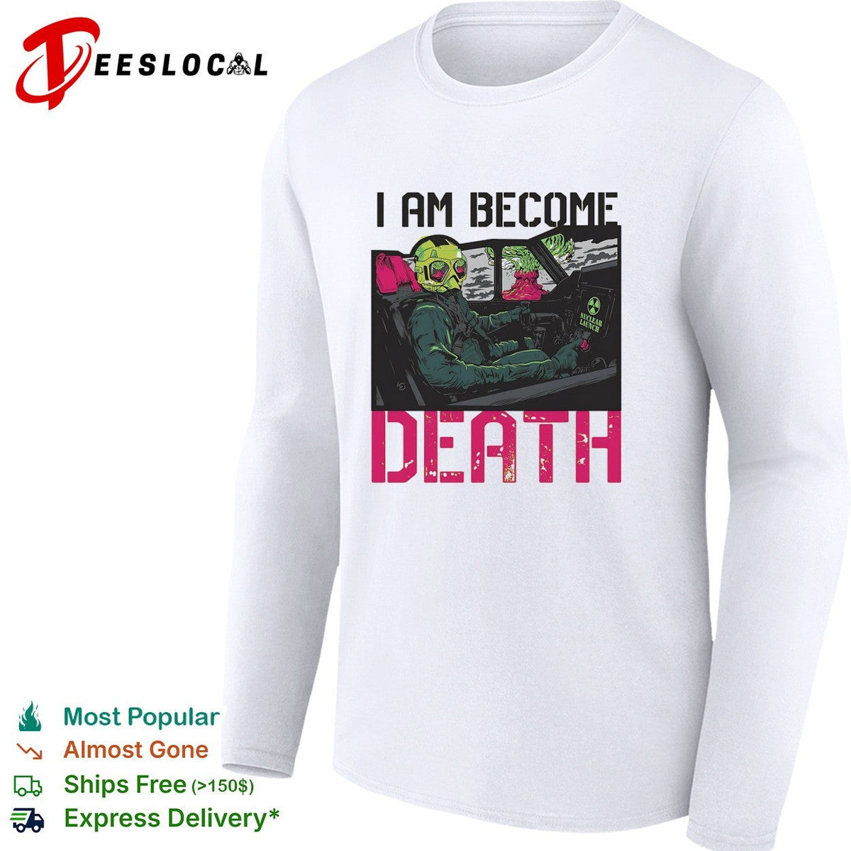 I am become death toxic gas mask driver behind the wheel neon colors graphic shirt Unisex