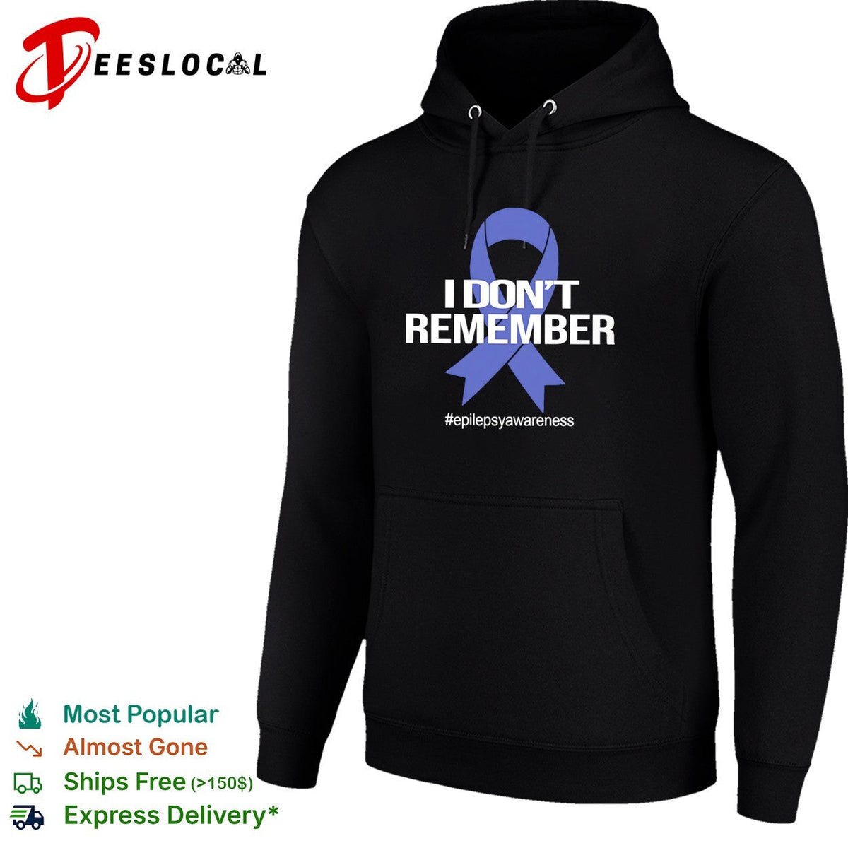 I don’t remember epilepsy awareness ribbon bold text shirt Unisex
