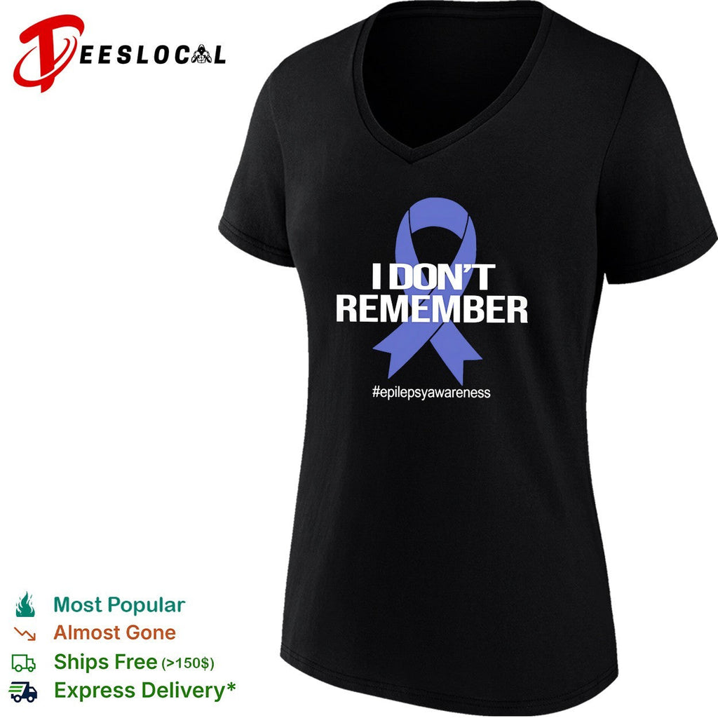 I don’t remember epilepsy awareness ribbon bold text shirt Unisex