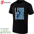 I find your lack of logic disturbing blue bold text shirt Unisex