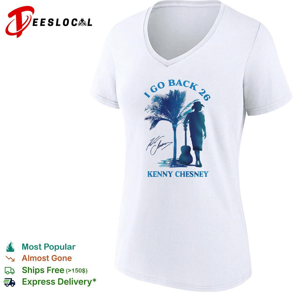 I go back beach silhouette guitar palm trees poster shirt Unisex