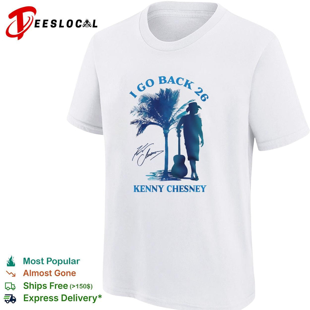 I go back beach silhouette guitar palm trees poster shirt Unisex