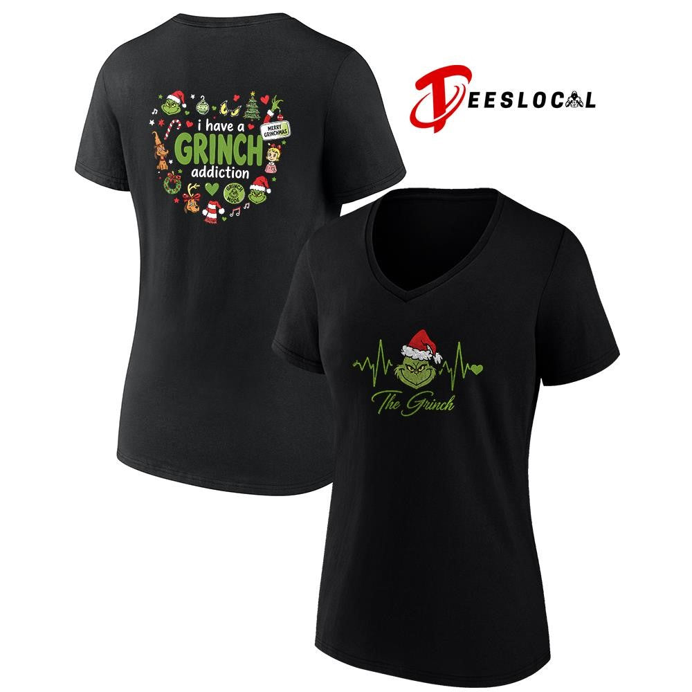 I have a Grinch addiction heartbeat signs shirt Unisex