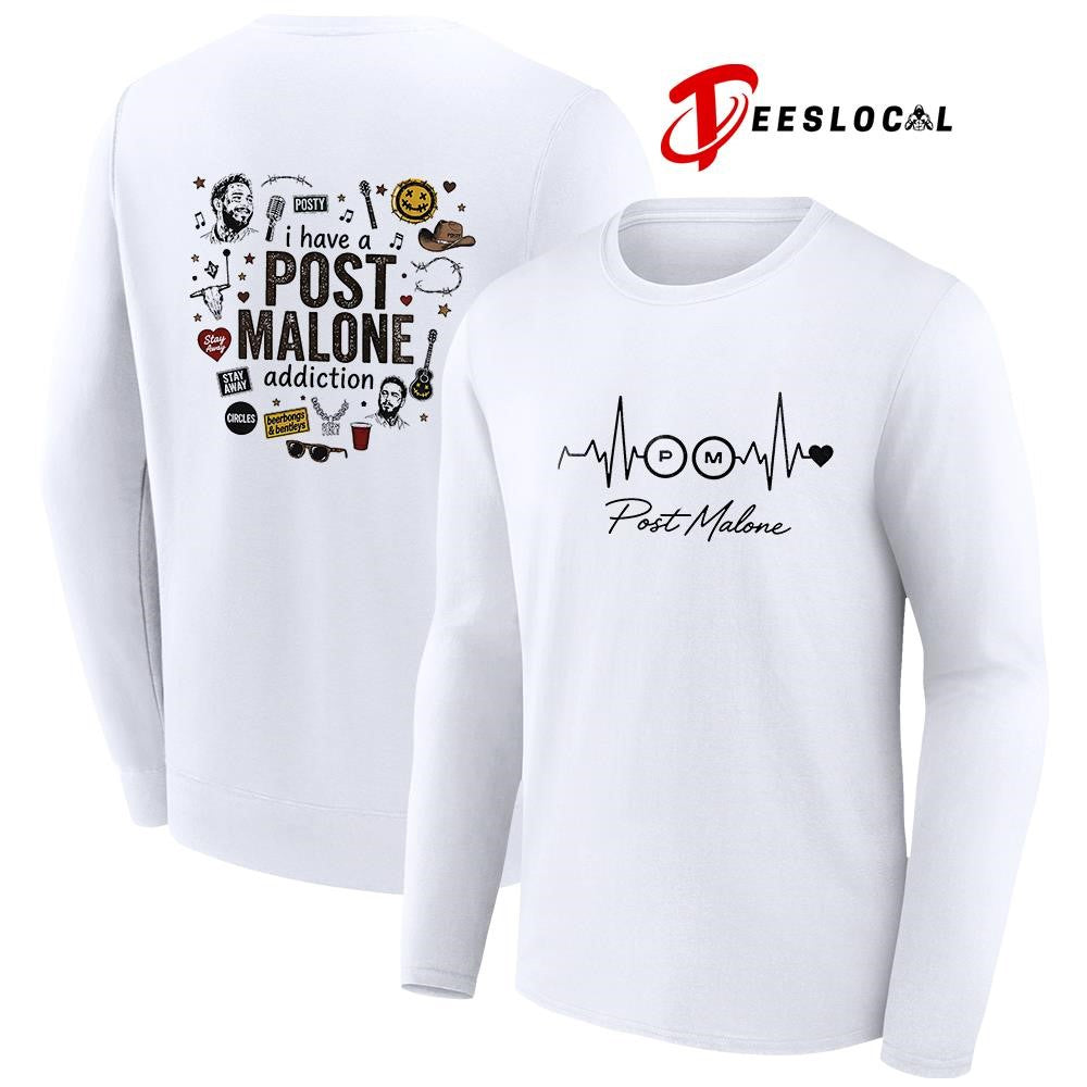I have a Post Malone addiction heartbeat signs shirt Unisex