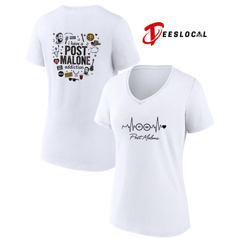 I have a Post Malone addiction heartbeat signs shirt Unisex