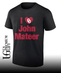I heart John Mateer Oklahoma Sooners football logo shirt Unisex