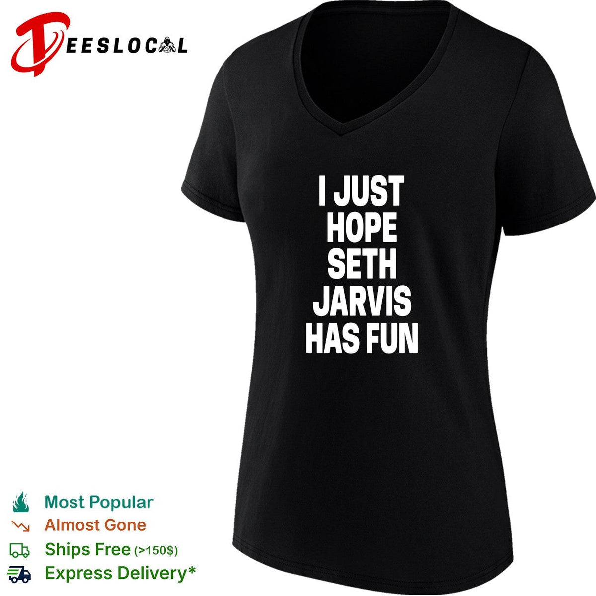 I just hope Seth Jarvis has fun bold white lettering real NHL player graphic shirt Unisex