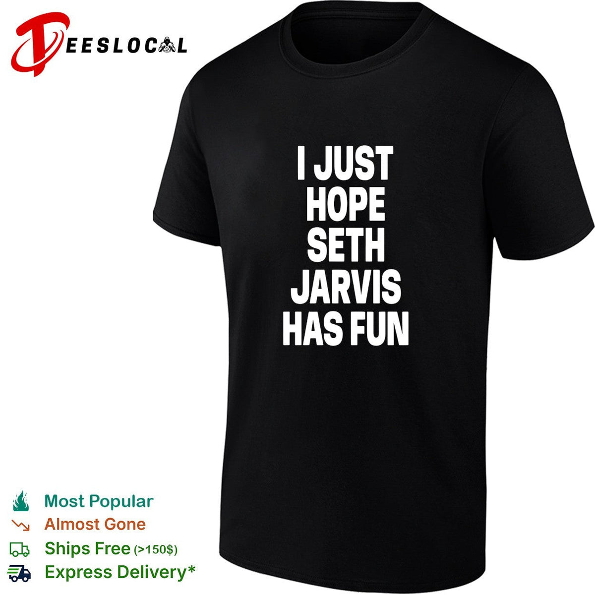 I just hope Seth Jarvis has fun bold white lettering real NHL player graphic shirt Unisex