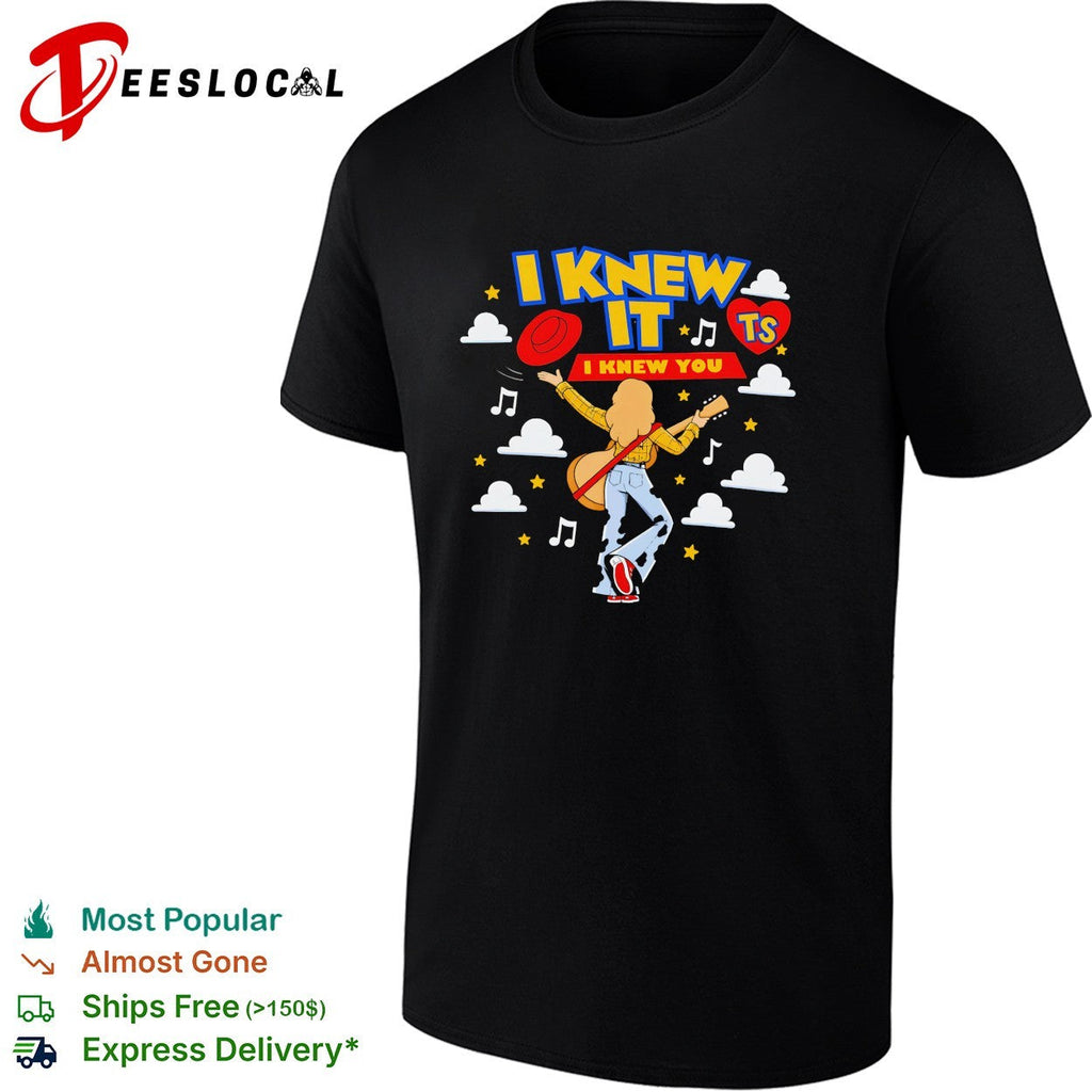 I knew it I knew you TS cowgirl with guitar illustration shirt Unisex