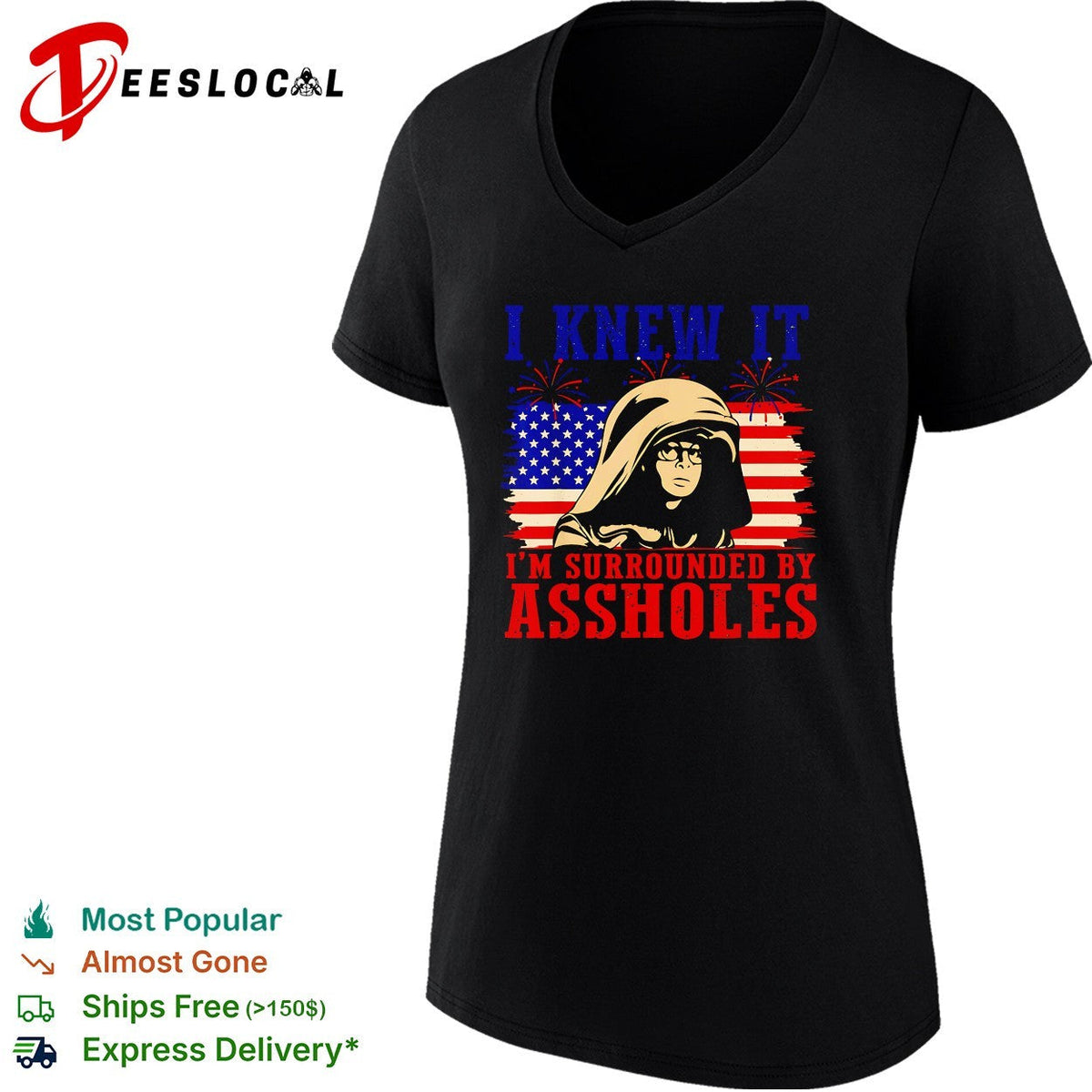 I knew it I’m surrounded by assholes hooded figure shirt Unisex