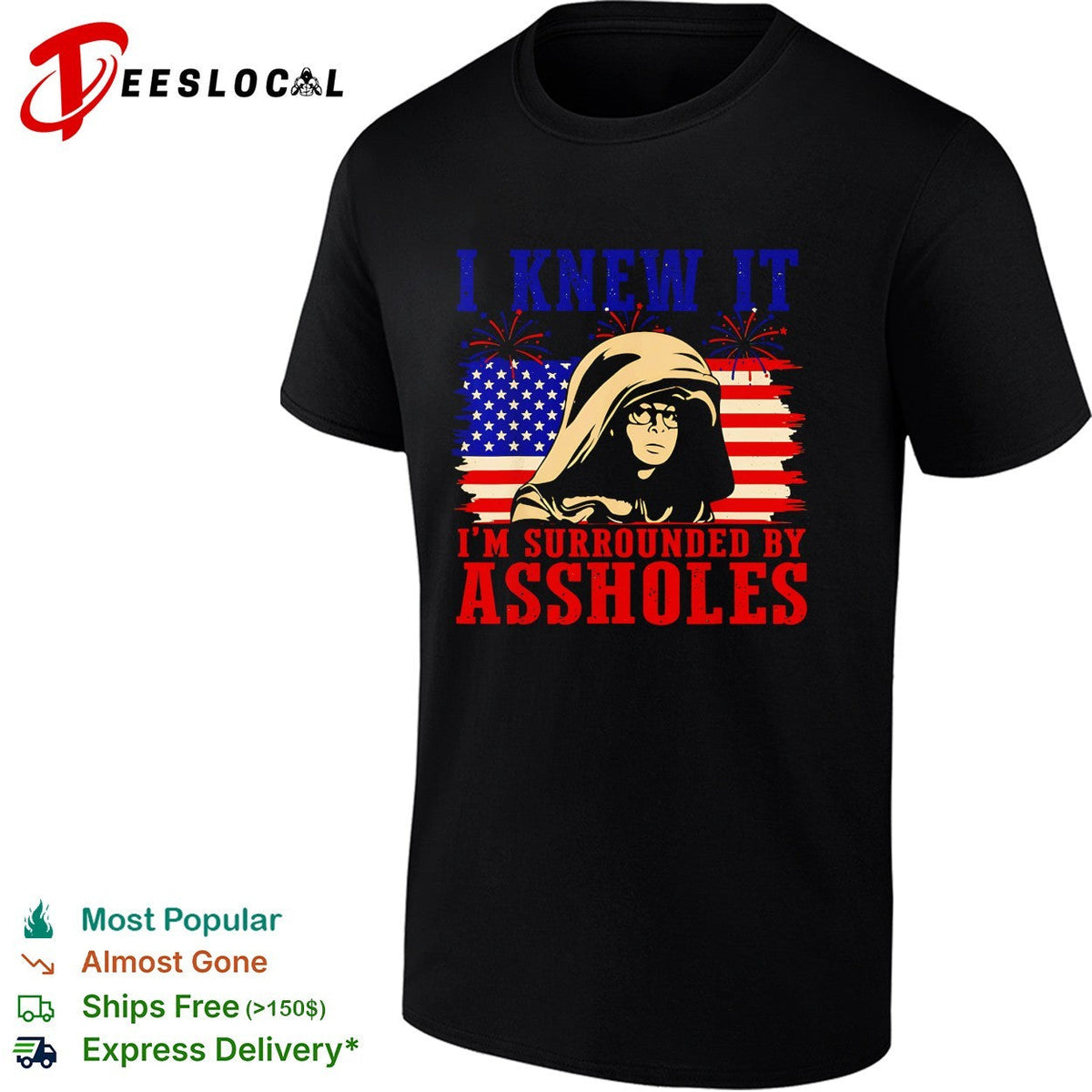 I knew it I’m surrounded by assholes hooded figure shirt Unisex