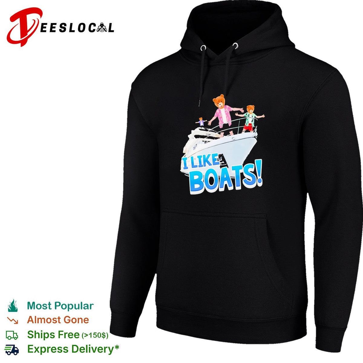 I like boats bears on yacht shirt Unisex