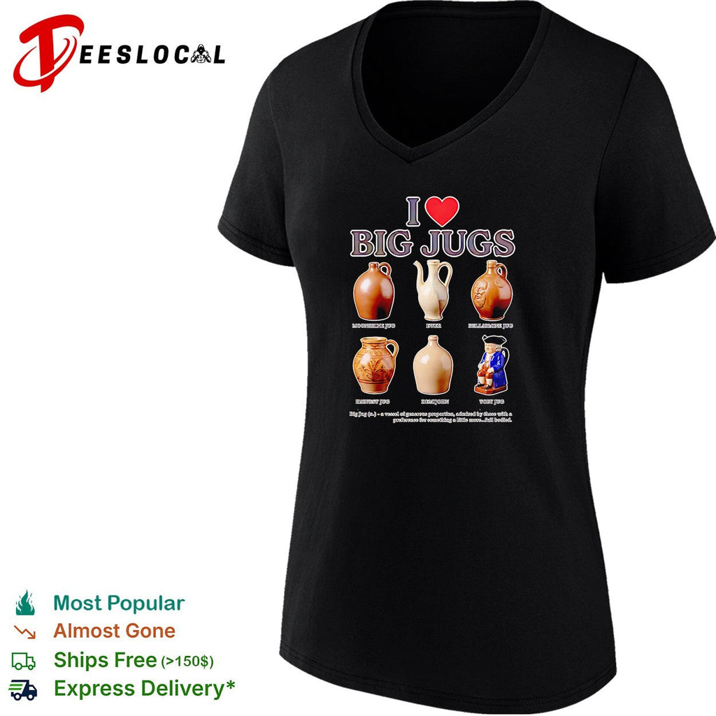 I love big jugs pottery moonshine jug collector humor shirt Unisex