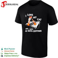 I love my cat and i hate ai data centers laser eye feline funny tech protest shirt Unisex