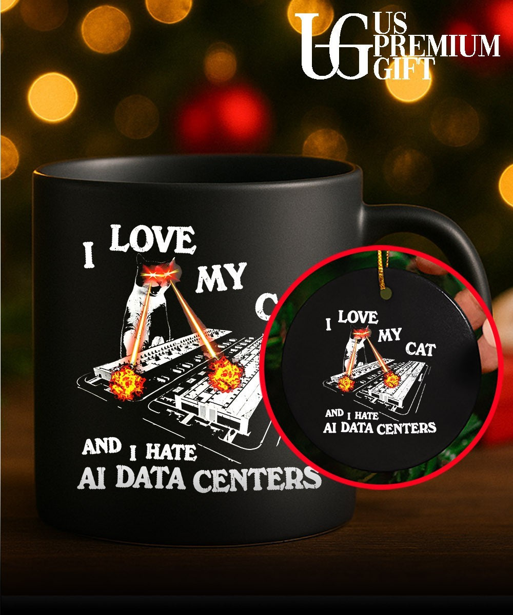 I love my cat hate data centers Unisex