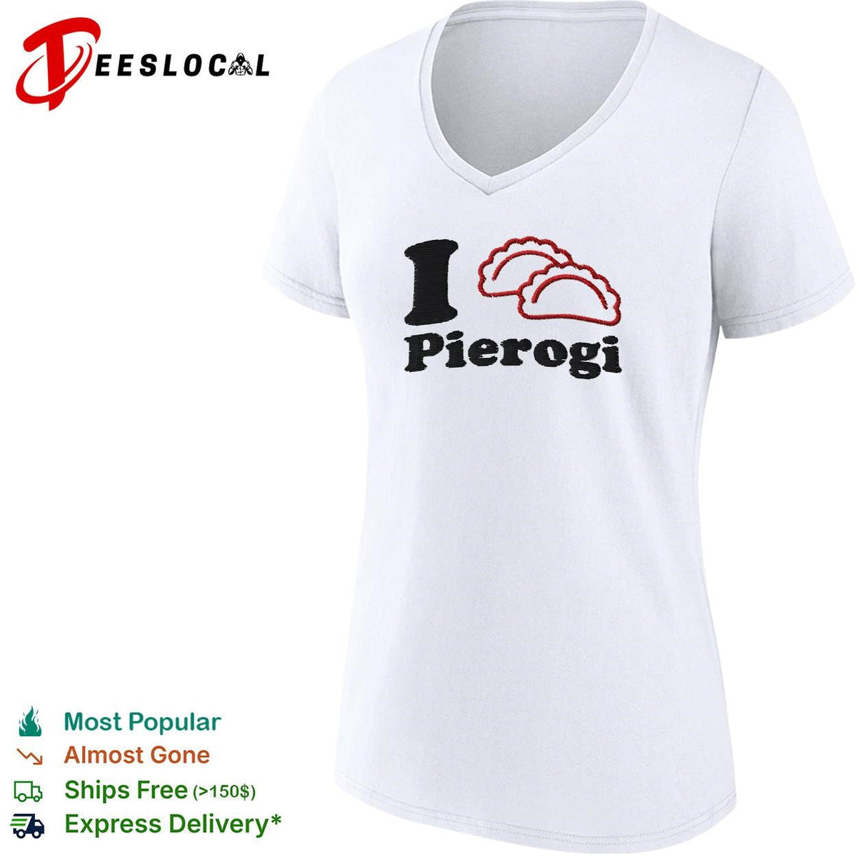 I love pierogi Polish food lover graphic shirt Unisex