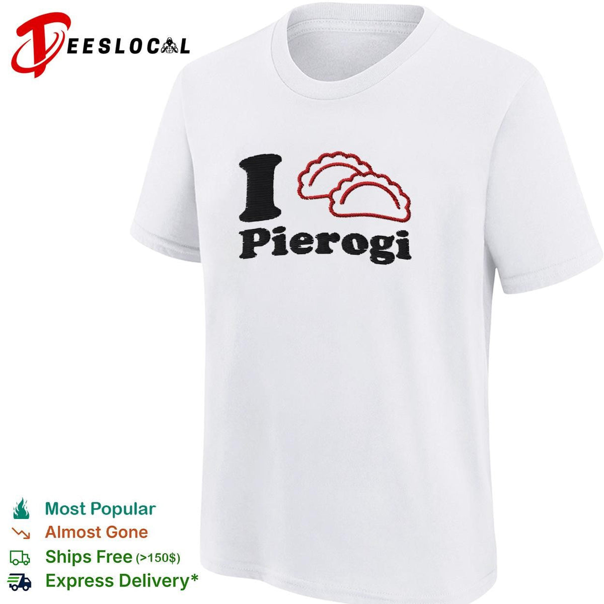 I love pierogi Polish food lover graphic shirt Unisex