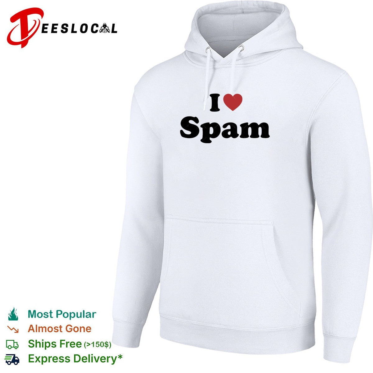 I love spam funny humor heart shape shirt Unisex