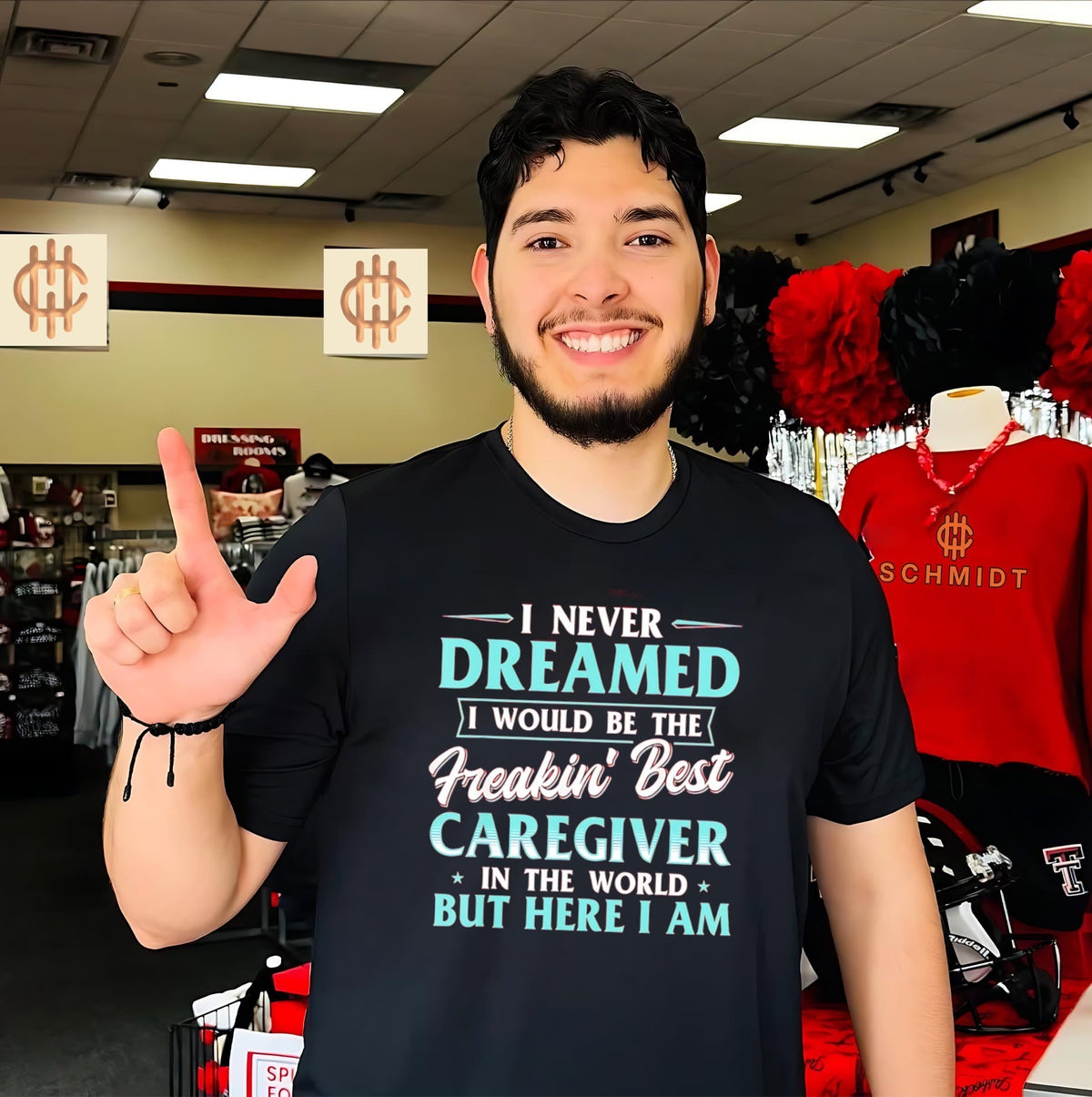 I never dreamed I would be the Freakin’ Best caregiver in the world but here I am shirt Unisex