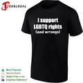 I support LGBTQ rights and wrongs Pride Month shirt Unisex