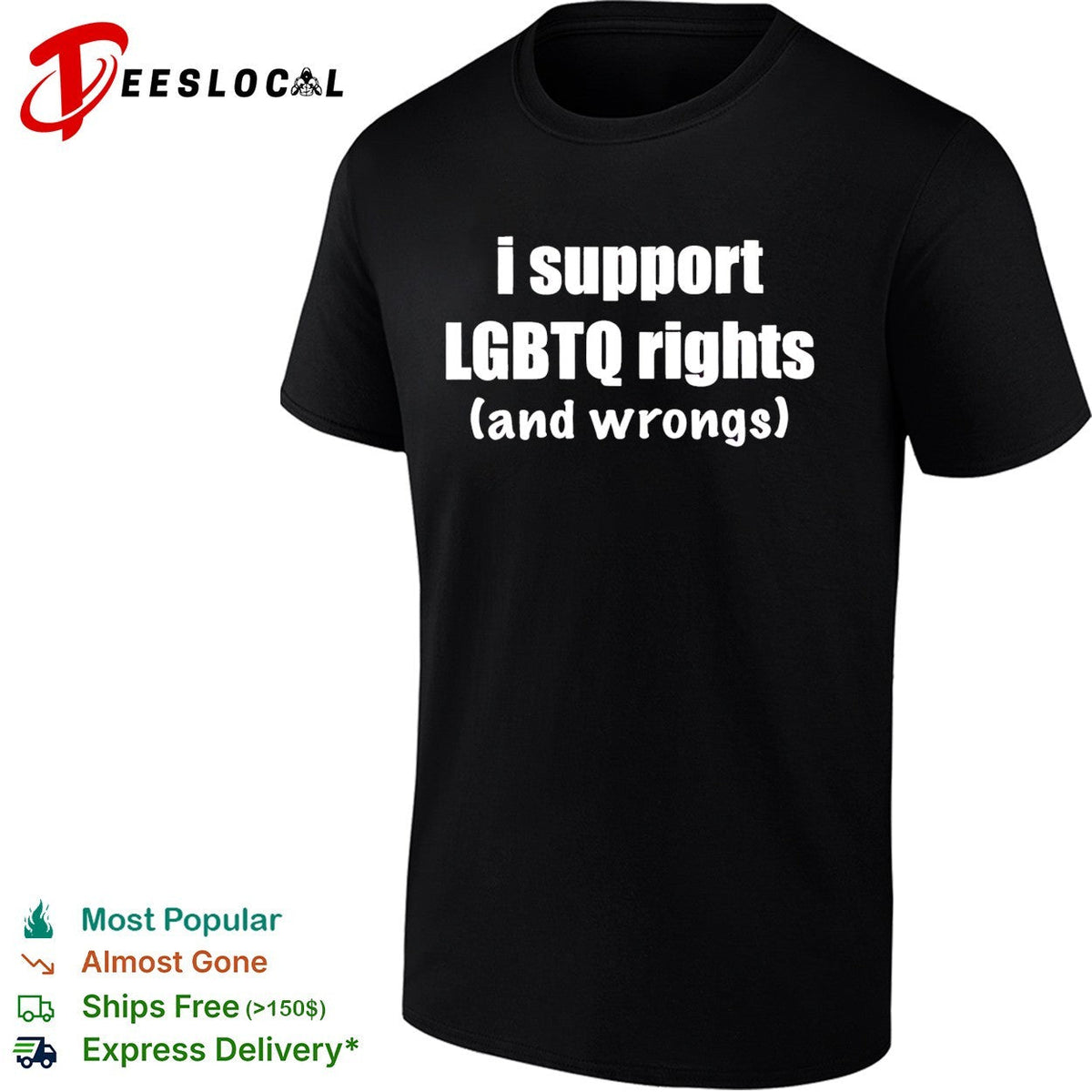 I support LGBTQ rights and wrongs Pride Month shirt Unisex