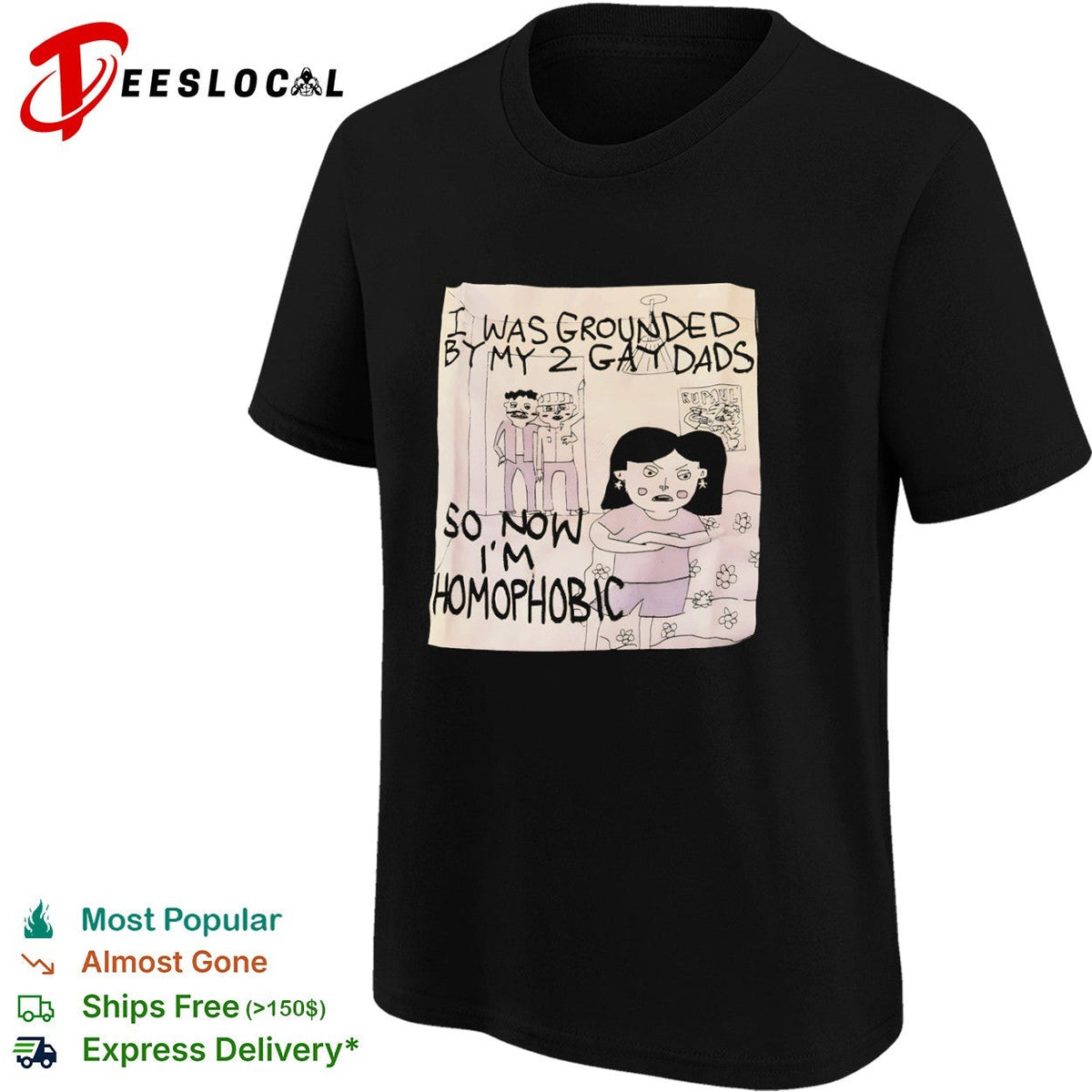 I was grounded by my 2 gay dads so now i am homophobic RuPaul themed sketch shirt Unisex