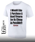 I would like 2 purchase a used firearm shirt Unisex