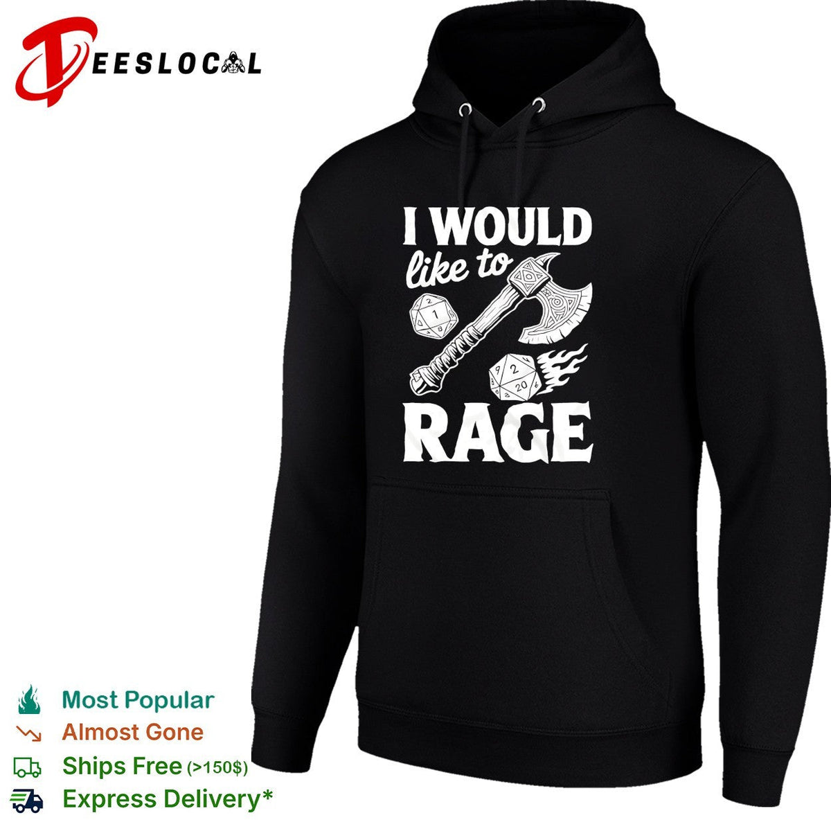 I would like to rage Dungeons Dragons funny gamer shirt Unisex