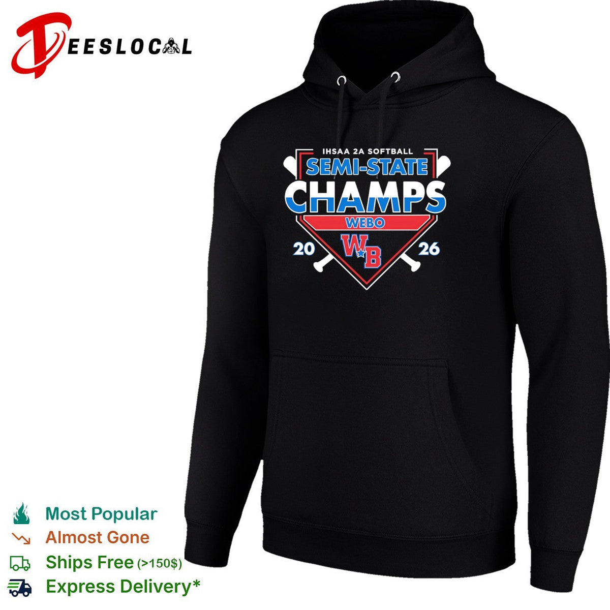 IHSAA 2A Softball Semi State Champs Webo 2026 WB Logo Sport Team Tournament shirt Unisex
