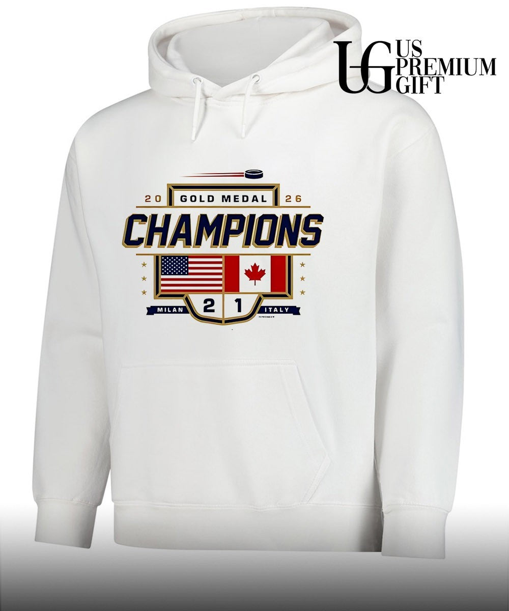 Ice Hockey USA Canada Gold Medal Champions 2026 Milan Italy shirt Unisex
