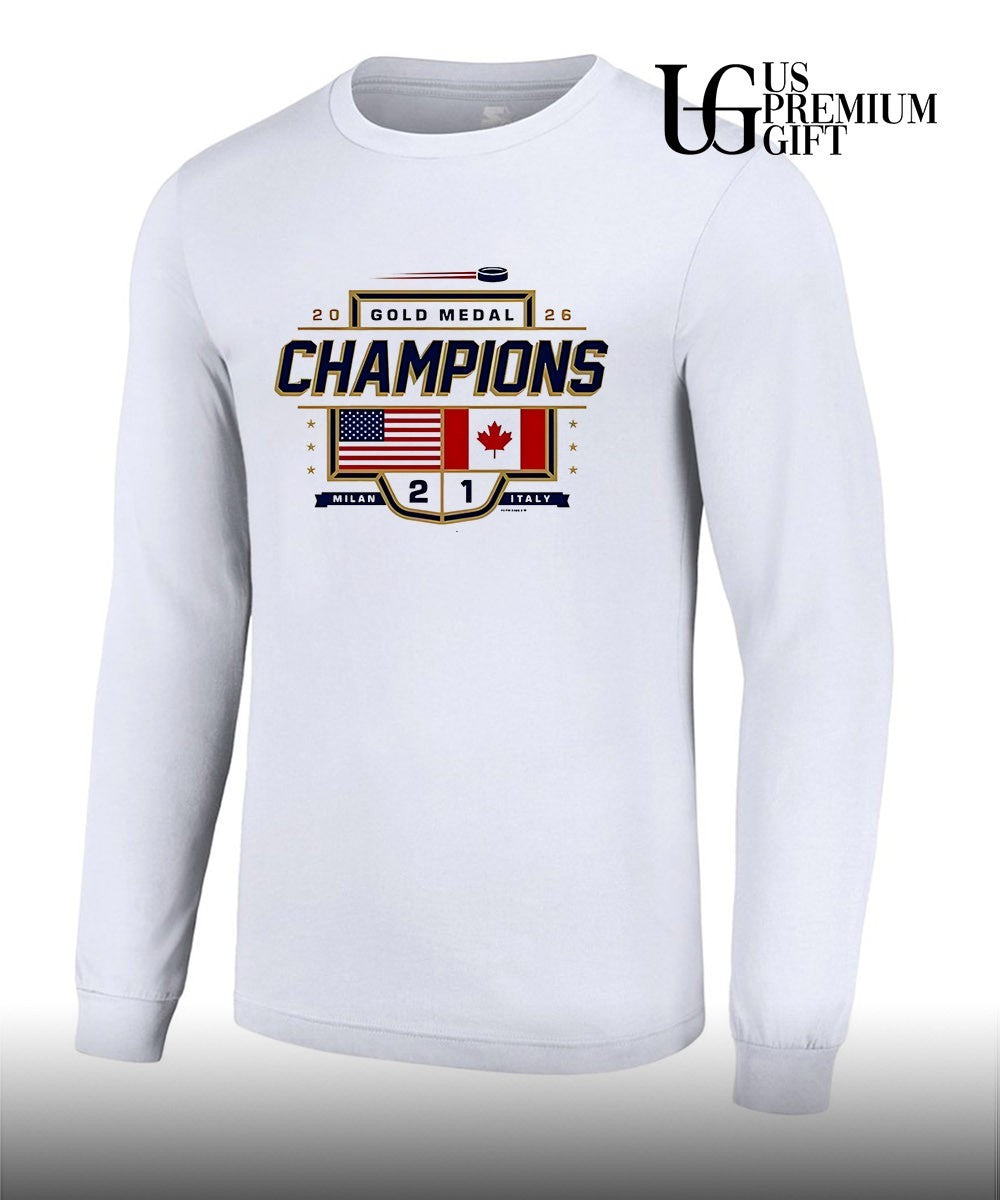 Ice Hockey USA Canada Gold Medal Champions 2026 Milan Italy shirt Unisex