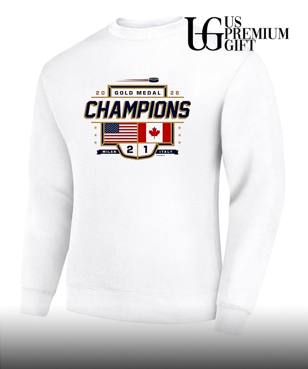 Ice Hockey USA Canada Gold Medal Champions 2026 Milan Italy shirt Unisex