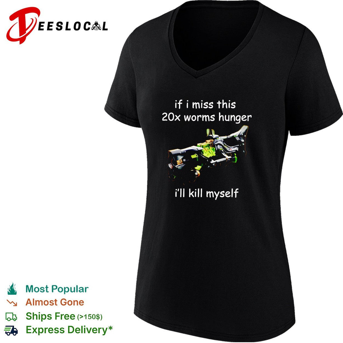 If I miss this 20x worms hunger I’ll kill myself shirt Unisex
