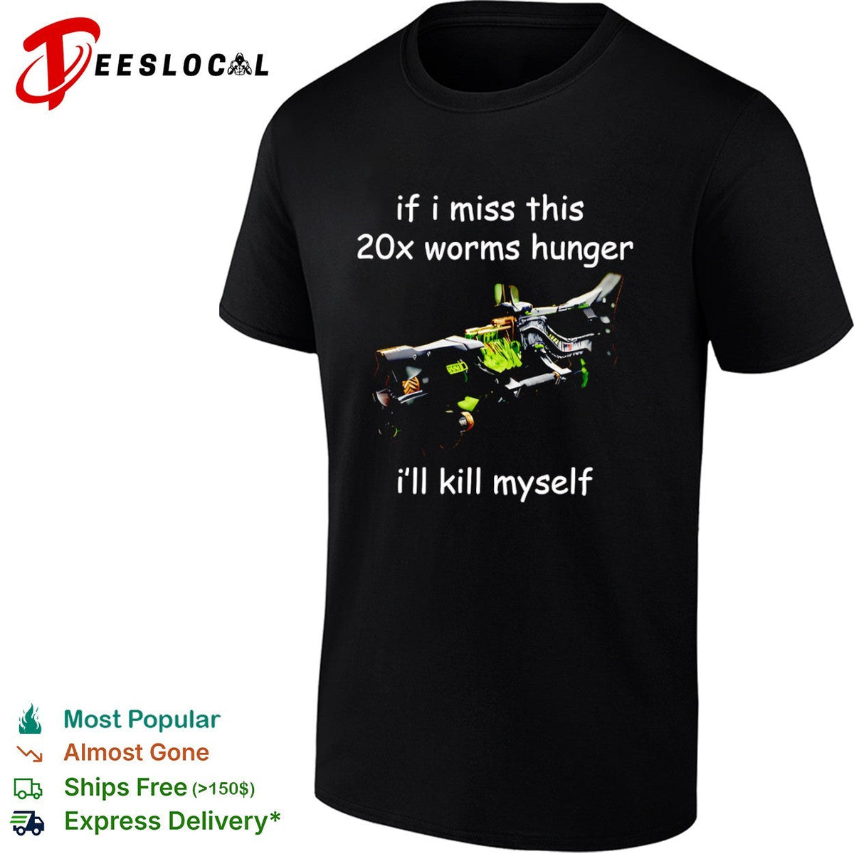 If I miss this 20x worms hunger i ll kill myself Destiny 2 Whisper of the Worm shirt Unisex